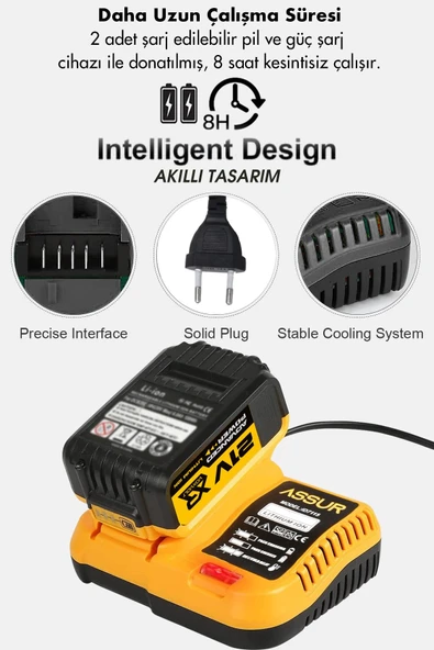 Assur Profesyonel 21V Çift Akülü Metal Şanzıman Dekupaj Testere Makinesi - 2