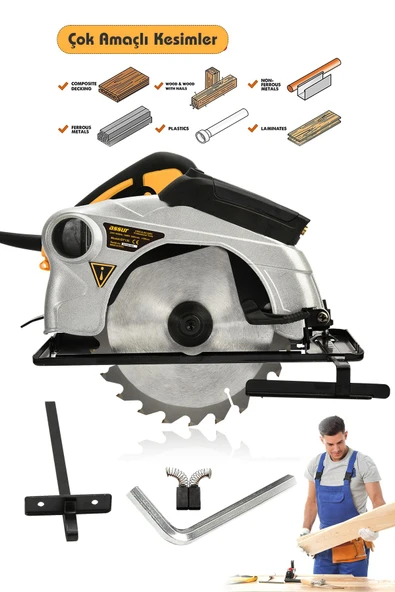 Assur 1400W Elektrikli Sunta Kesme 185 Mm Daire Testere - 2
