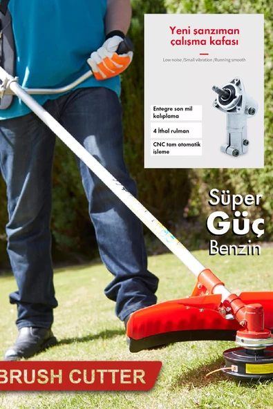 Assur Sırt Tipi Benzinli Motorlu Ot Çalı Çim Biçme Tırpanı - 3