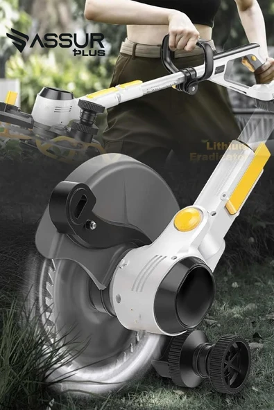 Assur Dijital Ekran Ot Çalı Çim Biçme Şarjlı Tırpan 9000r/min - 3