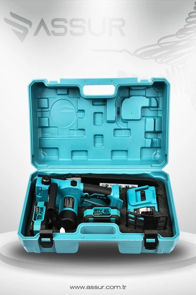 Assur 21V Çift Akülü Testere Ağaç Odun Dal Kesme Motoru - Resim 3