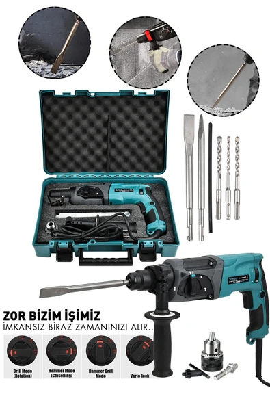 Assur 850W Darbeli Metal Şanzıman Kırıcı Delici Hilti Matkap - 2