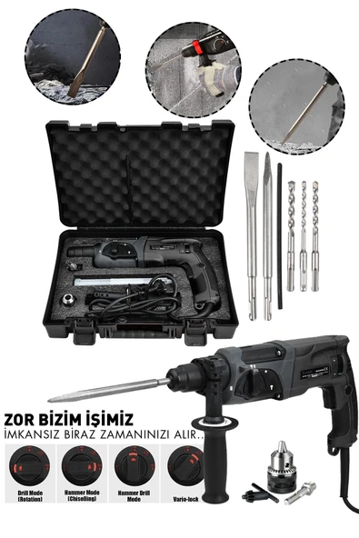 Assur 850W Darbeli Metal Şanzıman Kırıcı Delici Hilti Matkap - 3