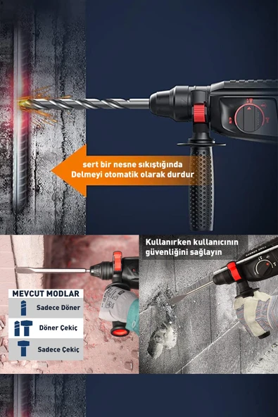 Assur Profesyonel Metal Şanzıman Kırıcı Delici Hilti Darbeli Matkap 2-28mm - Resim 4