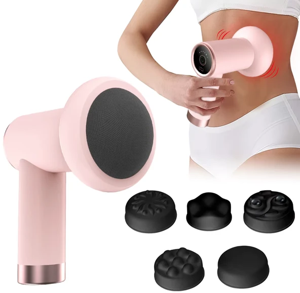 5 Başlıklı Titreşimli Shiatsu Masaj Aleti Kas Gevşetici Derin Doku Masajı Yorgunluk Giderici - 3