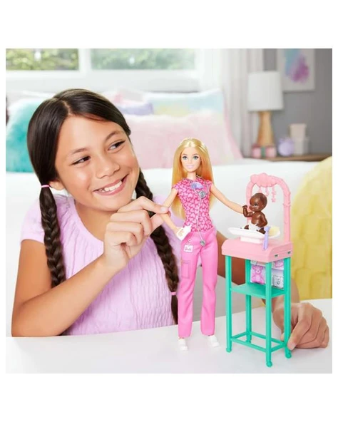 Barbie Kariyer Bebeği Bebek Doktoru JCR72 - 5
