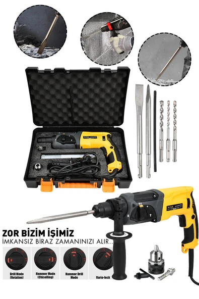Assur 850W Darbeli Metal Şanzıman Kırıcı Delici Hilti Matkap - 3