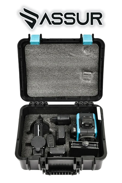 Assur Profesyonel 360° Lazer Hizalama 16 Köşe Otomatik Hizalama Yeşil Çizgili Lazer Metre Hizalama - 4
