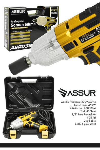 Assur Elektrikli Somun Sıkma Sökme Makinesi 450 W - 3