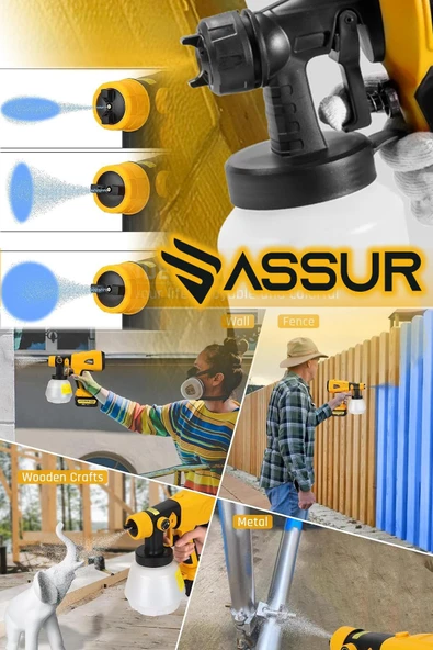 Assur Plus 21V Çift Akülü 300 Mm Vernik Sprey Boya Püskürtme Makinesi - 3