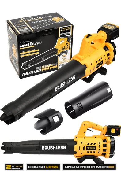 Assur Profesyonel 21 V Çift Akülü Turbo Motor 2800 Rpm Yaprak Hava Üfleme Makinesi - 1