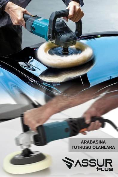 Assur 1200W Polisaj Makinesi Devir Ayarlı 6 Kademeli 180mm Pasta Cila - Resim 3