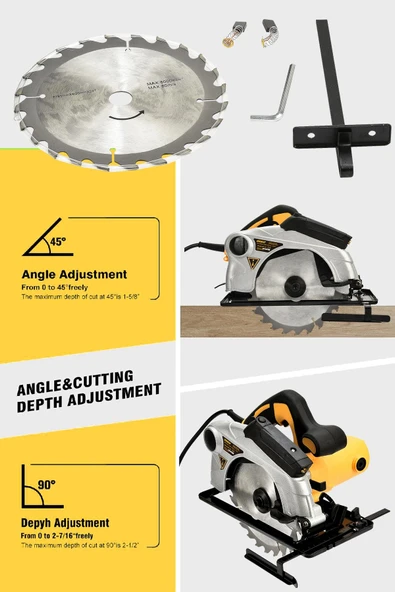 Assur 1400W Elektrikli Sunta Kesme 185 Mm Daire Testere - 2