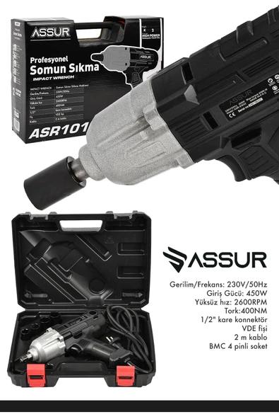 Assur Elektrikli Somun Sıkma Sökme Makinesi 450W - 3