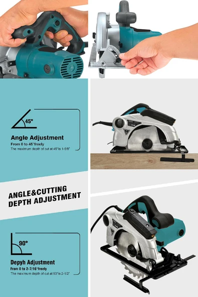 Assur 1400W Elektrikli Sunta Kesme 185 Mm Daire Testere - 2