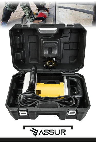 Assur 2000 W Kanal Açma Makinası Ağır Şantiye Seri Kullanım Turbo Motor - 2
