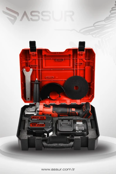 Assur 21V Çift Akülü 125mm Kömürsüz Şarjlı Taşlama - 4