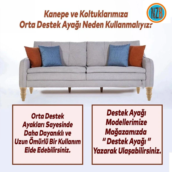 Ahşap Ayak Bağlantı Aparatlı Mobilya Koltuk Kanepe Sehpa Masa Ayağı Ayakları M8 Civatalı 17 cm - Resim 5