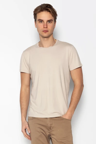 Erkek Bisiklet Yaka Extra Soft Regular Fit Kısa Kollu Tişört - 11