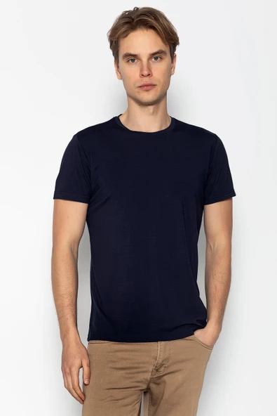Erkek Bisiklet Yaka Extra Soft Regular Fit Kısa Kollu Tişört - 6