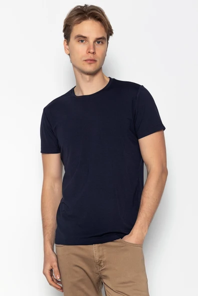 Erkek Bisiklet Yaka Extra Soft Regular Fit Kısa Kollu Tişört - 7