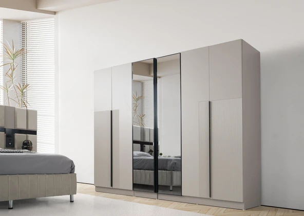 Ren 6 Kapaklı Gardırop %100 MDF | Ücretsiz Teslimat ve Kurulum - 5