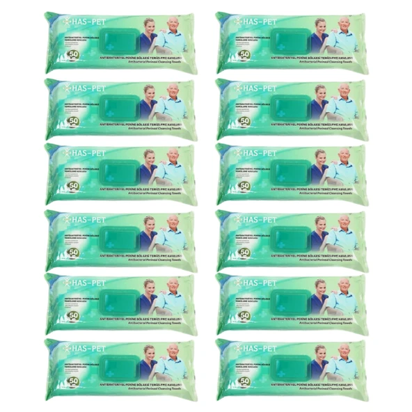 Haspet Perine Vücut Temizleme Havlusu 30x32 cm 50 x 12 adet ürün görseli