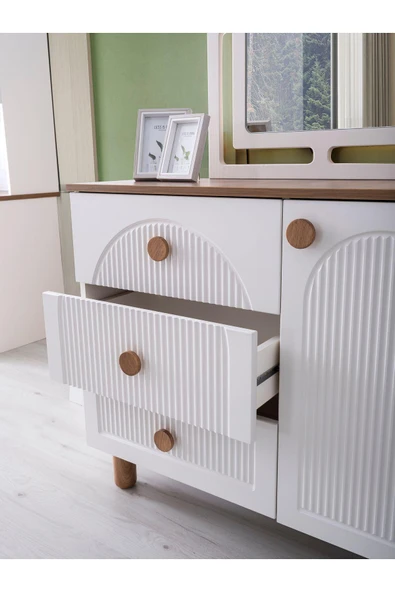 Ücretsiz Montaj-%100 MDF-Aytaşı-Bohem Craft Genç Odası Şifonyer - 2