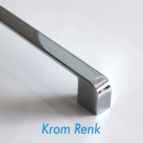 10 Adet Gölcük Oval Mobilya Mutfak Dolap Çekmece Dolabı Kapak Metal Kulpu Kulbu Kulpları Krom 224 Mm - Resim 2