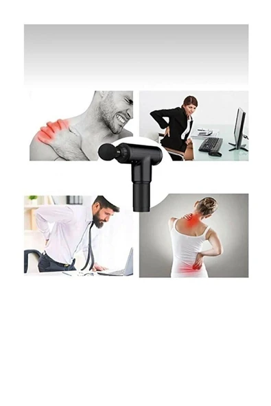 Relax Masaj Tabancası Sporcu Masaj Aleti 4 Başlıklı Şarjlı Titreş Sporcu Masaj Tabancası - 8