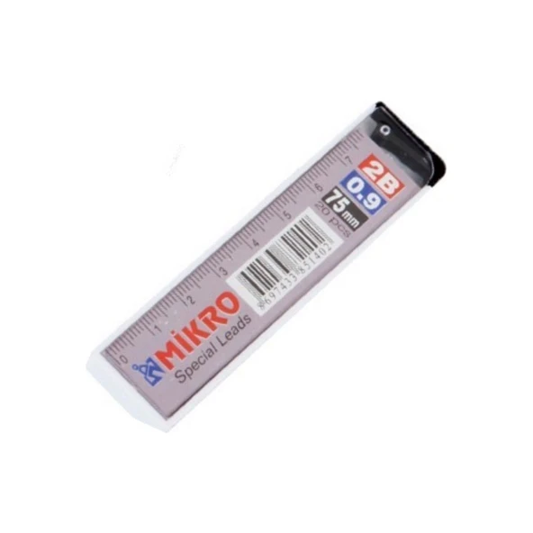 Min 0.9 mm Cetvelli Kalem Ucu 75 mm Mikro Uç 3 Adet - 2