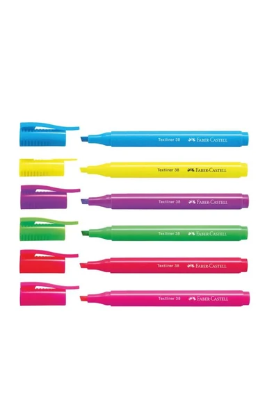 Faber Castell Faber-castell Fosforlu Kalem 38 Neon 6 Renk