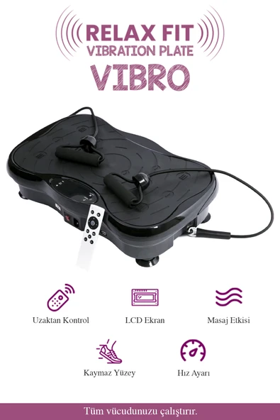 Relax Vibro Vibration Plate Egzersiz Ve Titreşimli Basen Karın Kol Bacak Spor Aleti
