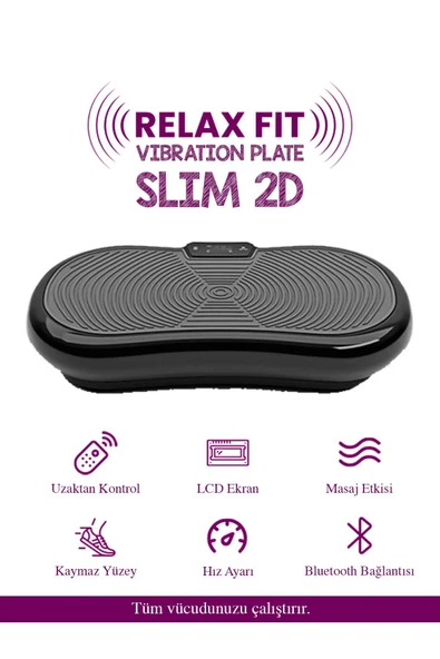 Relax Slim 2d Vibration Plate Titreşimli Spor Egzersiz Fitness Aleti Cihazı