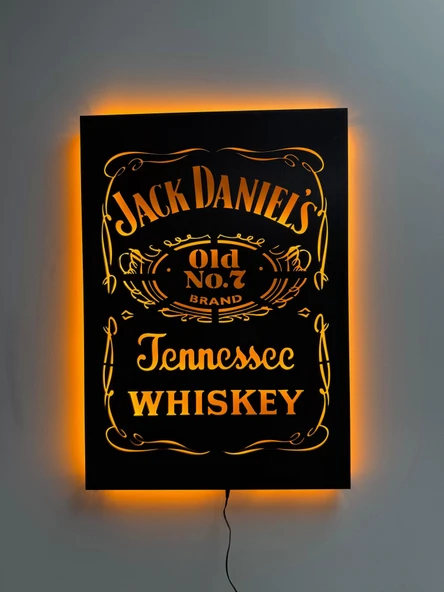 Jack Daniels Viski Led Işıklı Tablo