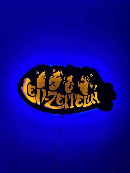 Led Zeppelin Müzik Grubu Led Işıklı Tablo