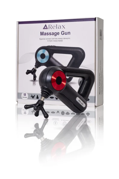 Relax 12 Başlıklı Vurmalı Masaj Tabancası Spor Sonrası Titreşimli Masaj Aleti - 3