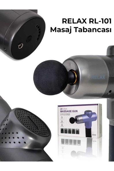 Relax Profesyonel Şarjlı 5 Başlıklı Masaj Tabancası Vurmalı Titreşim Spor Aleti - 3
