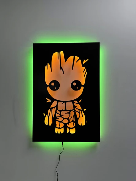I Am Groot Led Işıklı Tablo