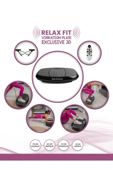 Relax Exclusive 3d Vibration Plate Titreşimli Spor Egzersiz Fitness Aleti Cihazı - 4