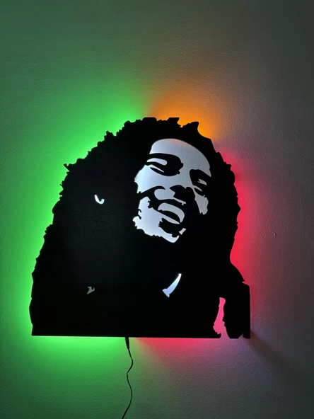 Bob Marley Led Işıklı Tablo