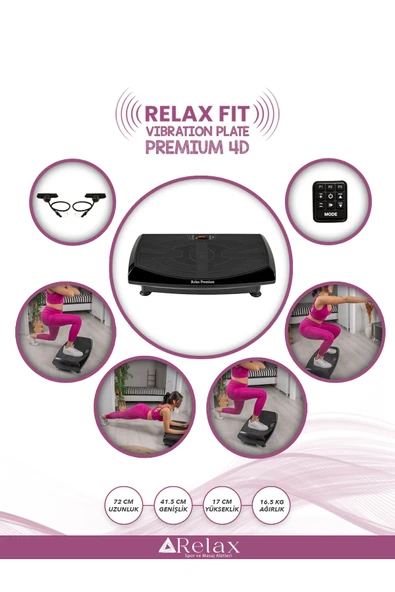 Relax Fit Premium 4d-7in1 Vibration Plate Titreşimli Spor Egzersiz Fitness Aleti Cihazı - 3