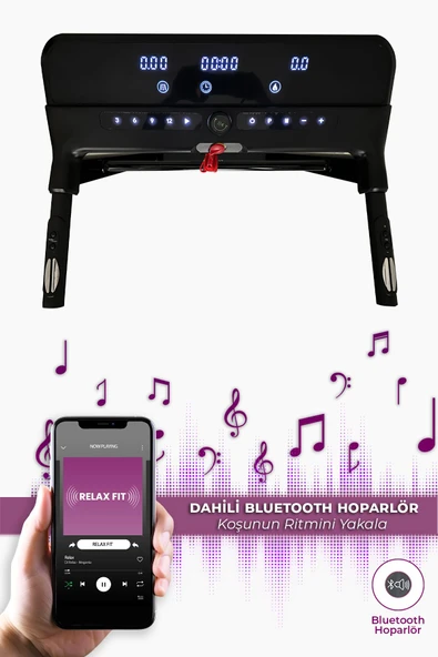Relax 14 Km Hız Bluetoothlu Uygulama Bağlantılı Hidrolik Katlanabilir Yürüme Ve Koşu Bandı - 4