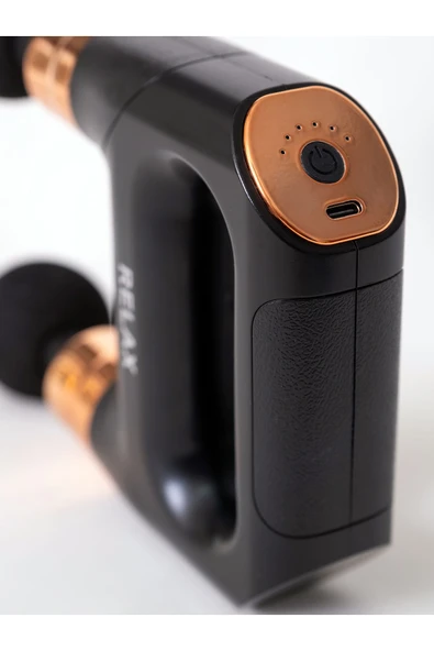 Relax Çift Başlıklı Darbeli Titreşimli Sporcu Şarjlı Masaj Tabancası Spor Aleti - 3