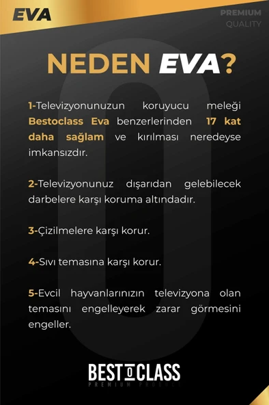 Bestoclass Eva Supersonic 97'' Gerçek Kırılmaz TV Ekran Koruyucu - Resim 4