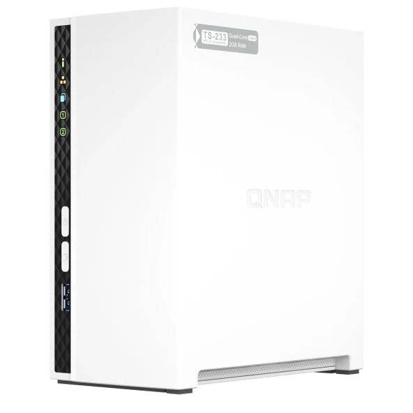 QNAP TS-233 (2x24TB Desteği) RAID(0-1) NAS Depolama Ünitesi - 3