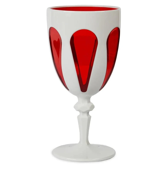 Baci Milano Aqua Bi- Color Kadeh Akrilik Beyaz-Kırmlzı ürün görseli