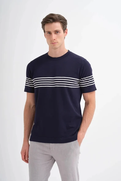 CAZADOR 3040 BISIKLET YAKA TRİKO TİŞÖRT ERKEK EKRU - Resim 2