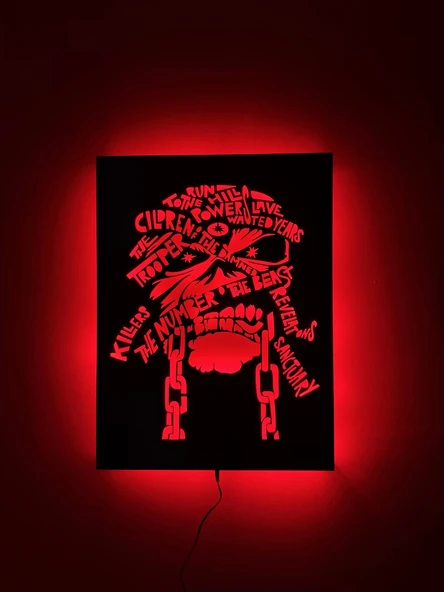 Iron Maiden Led Işıklı Tablo