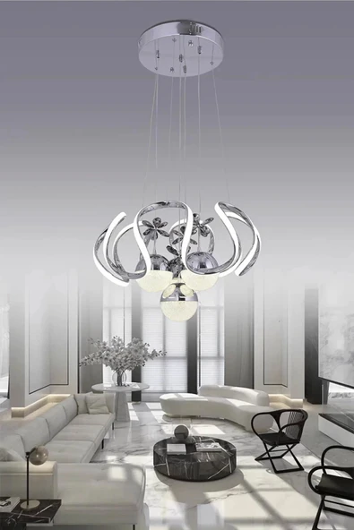 Ahtapot Gold/Gümüş Luxury 4 Toplu Modern Avize
